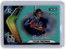 2022 Bowman Scouts' Top 100 Aqua Refractor Tyler Freeman #BTP-66 067/125