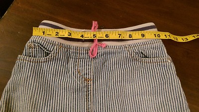 Jupe Denim Mini Boden Rayures Blanches - Taille 4-5 Ans, Très Bon état