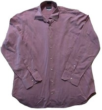 Mens Peter Millar Collection Lavender Perfect Pinpoint Dress Shirt XL