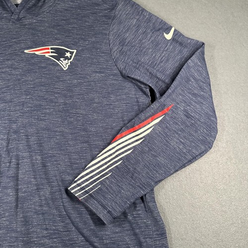New England Patriots Shirt Mens Large NFL Football Nike Dri Fit Hoodie Pullover - Picture 6 of 16