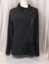 Athleta Athleisure On The Move Moto Jacket Asymmetrical Zip Black Size M
