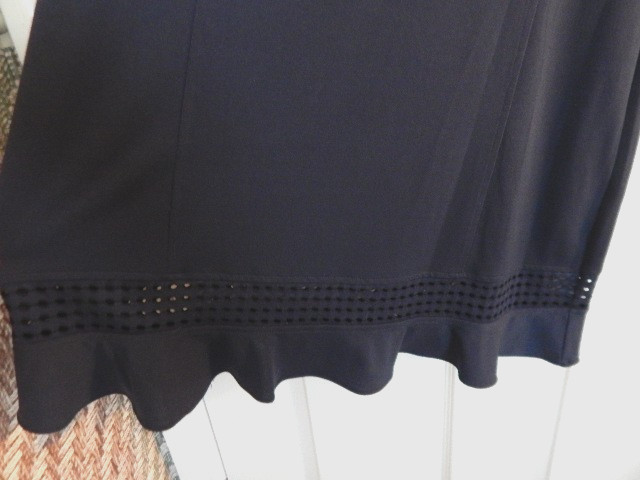 Michael Kors Women's Navy 3/4 Eyelet Sleeve Dress (M) thumbnail 4