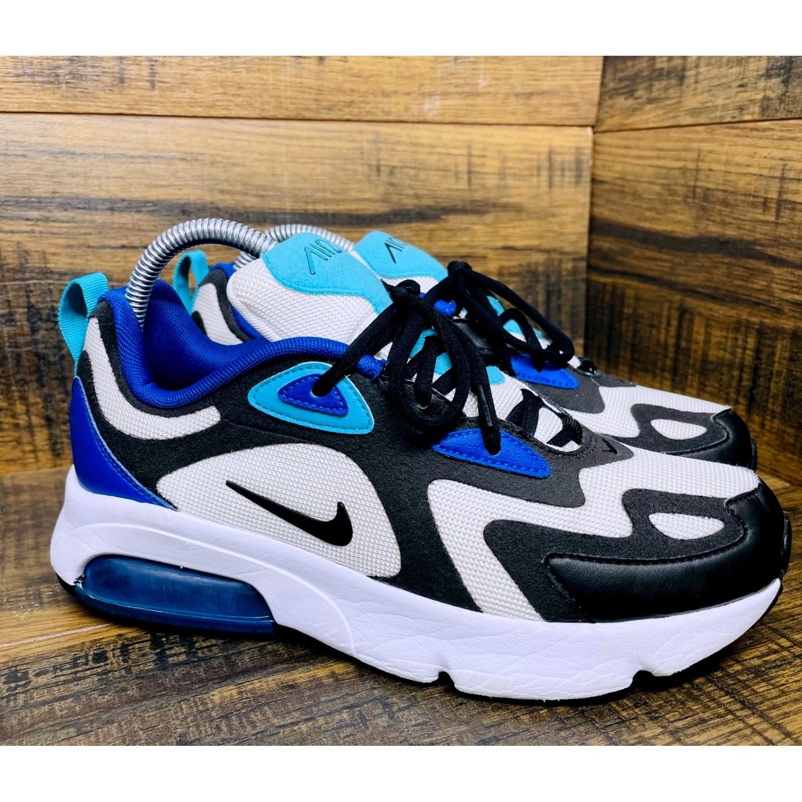 Youth 7y Black White Blue At5627-103 Running Shoes