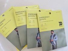 four pack ALL IN MOTION EMERGENCY PONCHOS lightweight brand new sealed