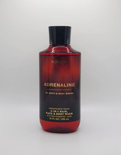 Bath Body Works Adrenaline Men's 3 in 1 Face Hair Body Wash 10 oz New