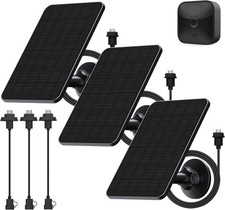 3 Pack Solar Panel Blink Solar Panel with Mount 13.1ft Cable Rubber Plug