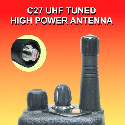 C27 HP UHF Stubby Antenna for Motorola CP100D CT450 EX500 EX600 CP200 CP185 P50