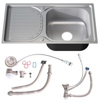 EinbauspüLe 76CM SpüLbecken Edelstahl KüChenspüLe Waschbecken SpüLe