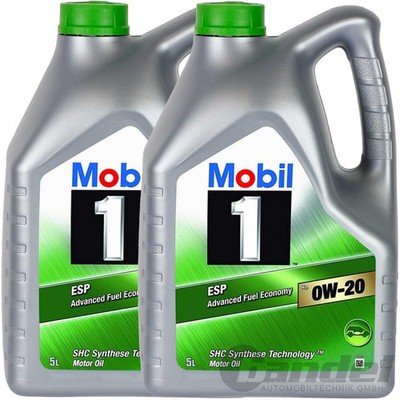 2x5L MOBIL 1 ESP X2 0W20 MOTORÖL FÜR dexos-D MB 229.71 C20 für VW 508.00 509.00