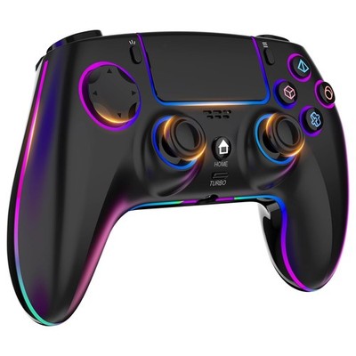 Kabelloser Controller PS4/PS3   RGB-Beleuchtung, Hall-Effekt, Touchpad, 3,5mm