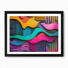 Image Of a Colorful Art Depicting D Framed Wall Art Poster Canvas Print Picture