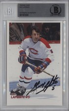 BAS Authenticated Auto Trading Cards Guy Lapointe BGS Authentic Auto HOF 4f5