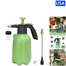 0.5 Gallon Hand Pump Sprayer with Adjustable Nozzles for Garden & Cleaning