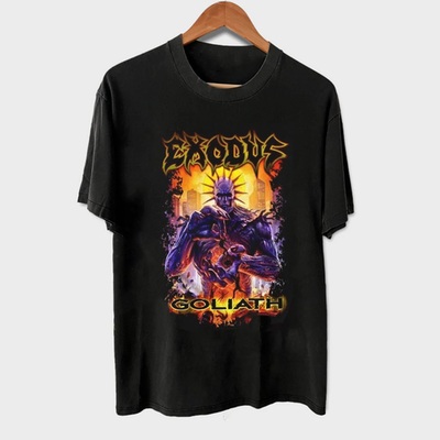 Hot New Exodus Band Tour 2026 Goliath Black S to 5XL Unisex Shirt