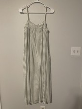 Striped Green and White Maxi Dress A New Day Large