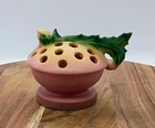 Vintage Roseville Art Pottery USA Poppy Flower Frog #35 1937, Hard to Find