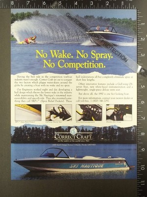 1989 ADVERTISING for 1990 Correct Craft water Ski Nautique boat