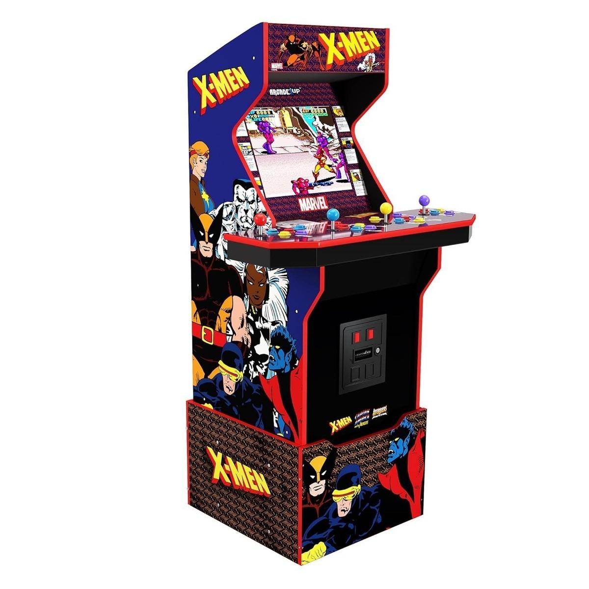 Open Box Arcade1Up X-Men 4 Player Arcade Machine w/ Riser & Stool
