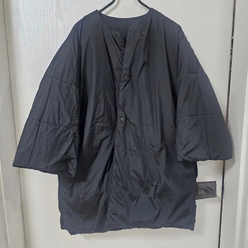 Reversible Quilted Padding Jacket - Black, Short … - image 4