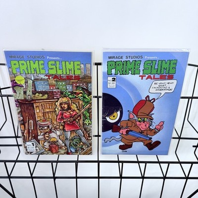 Prime Slime Tales 1-2 Lot Mirage Studios 1st Print 1986 Kevin Eastman Comics