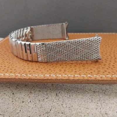Vintage Stainless Steel Mesh 11/16'' Kreisler Unused Classic Stretch Watch Band