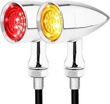 Motorcycle Bullet Front Rear Turn Signal White Amber Light SMD Blinker Indicator