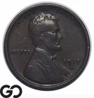 1917-D Lincoln Cent Wheat Penny, Better Date, Choice XF++/AU