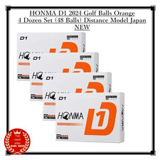 HONMA D1 2024 Golf Balls Orange 4 Dozen Set (48 Balls) Distance Model Japan NEW