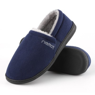 riemot Cozy Memory Foam Moccasin Slippers Mens Womens Home House Shoes