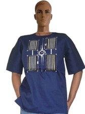 African Men's Shirt Patches Kente With Embroidery  shirt Chest :40 In 