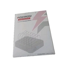 Poweroni Smart Solutions 6-port USB Charging Station iPhone Android iPad