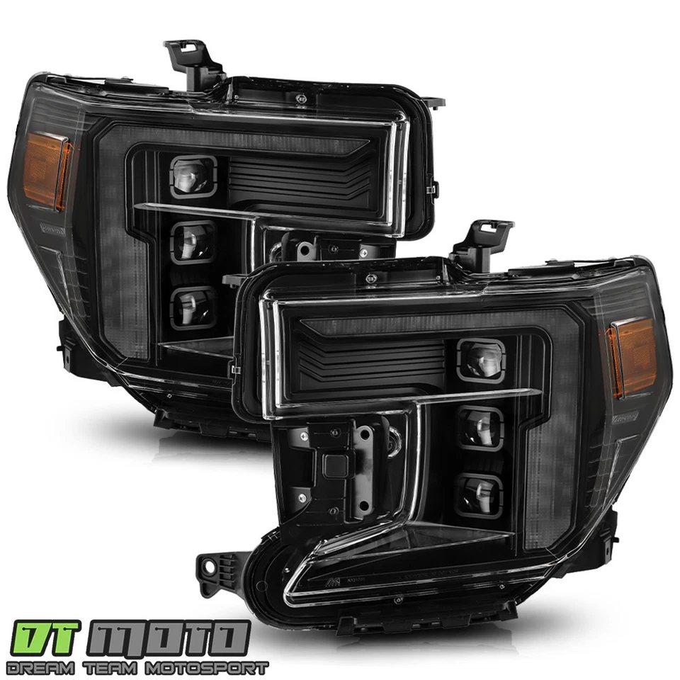 For 2019-2021 GMC Sierra 1500 Sequential Full LED Headlights w/ Greeting Light - Изображение 3 из 4