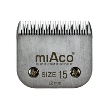 Miaco Size 15 Detachable Animal Clipper Blade fits Andis AG, AGC and Oster A5