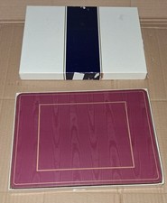 Pimpernel Set of Six Classic Burgundy Placemats Cork-Backed Table Mats Vintage.