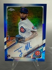 K68,062 - 2021 Topps Chrome Rookie Auto Blue Wave #RATMI Tyson Miller #/150