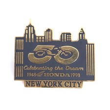 Vintage Honda Motorcycles 50th 1998 New York City Pin Celebrating the Dream