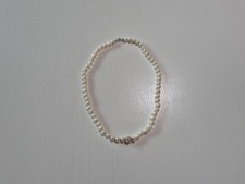 Perlenkette Glitzerstein Mallorca 925er Silber Karabinerverschluss