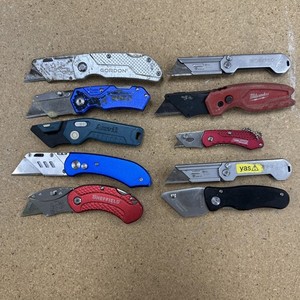 Lot D 10 TSA Box Cutters Folding Folder Blade Utility Knives