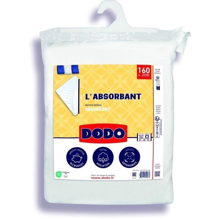 Protège-matelas absorbant 160x200 cm alèse polyester lit double