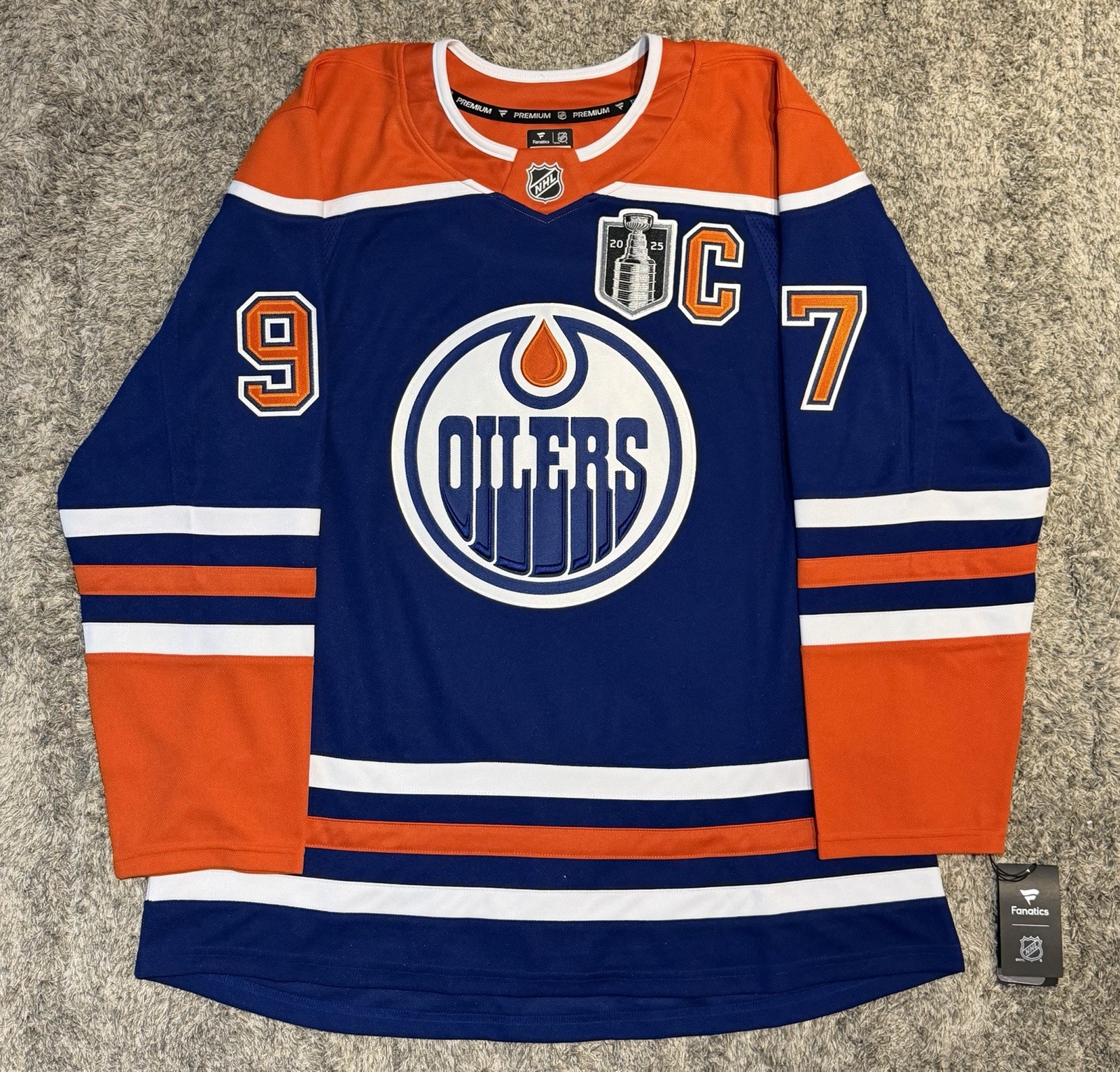 Connor McDavid Authentic 2025 Stanley Cup Final Home Jersey Size 54 Brand New