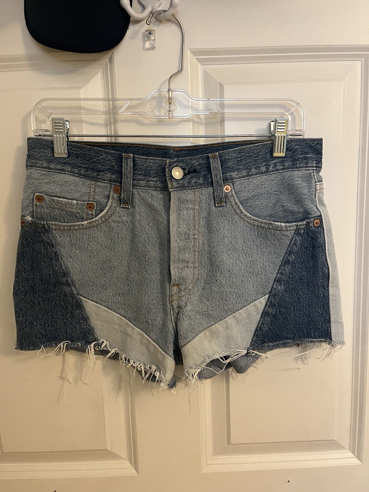 Levi's high rise patchwork denim shorts #denimsho… - image 5