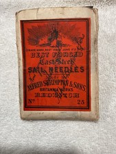 Vintage Alfred. Shrimpton Best Sail Needles Size 10-25 Steel Needles