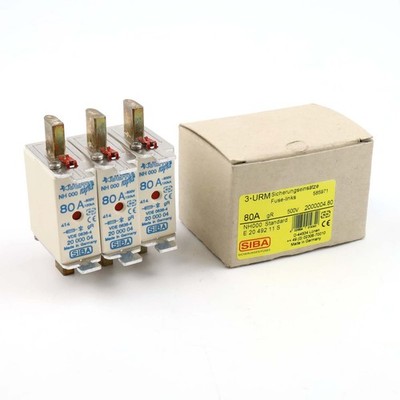 SIBA NH fuse-link 2000004.80 (3pcs) original box