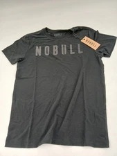 NOBULL Shirt Mens Medium Black Performance Graphic Athletic Stretch Tee T-Shirt