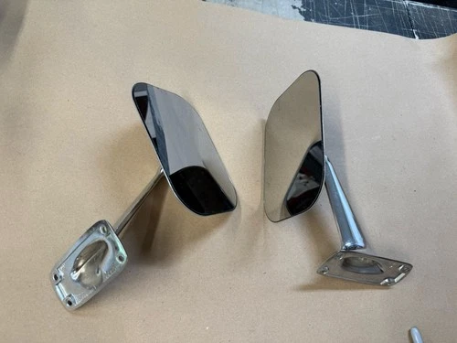 72-80 MOPAR Sideview Mirrors Pair LH & RH- 1972-1980 Dodge Van OEM Chrome