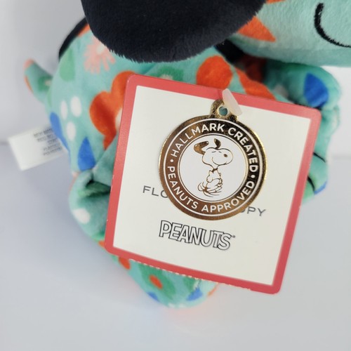 Hallmark Peanuts Floppy Blue Snoopy Bloom For Joy Buddy 10" Plush Stuffed Animal - Picture 9 of 11
