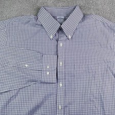 NEW Brooks Brothers Shirt Mens 18 36 Grey Reg...