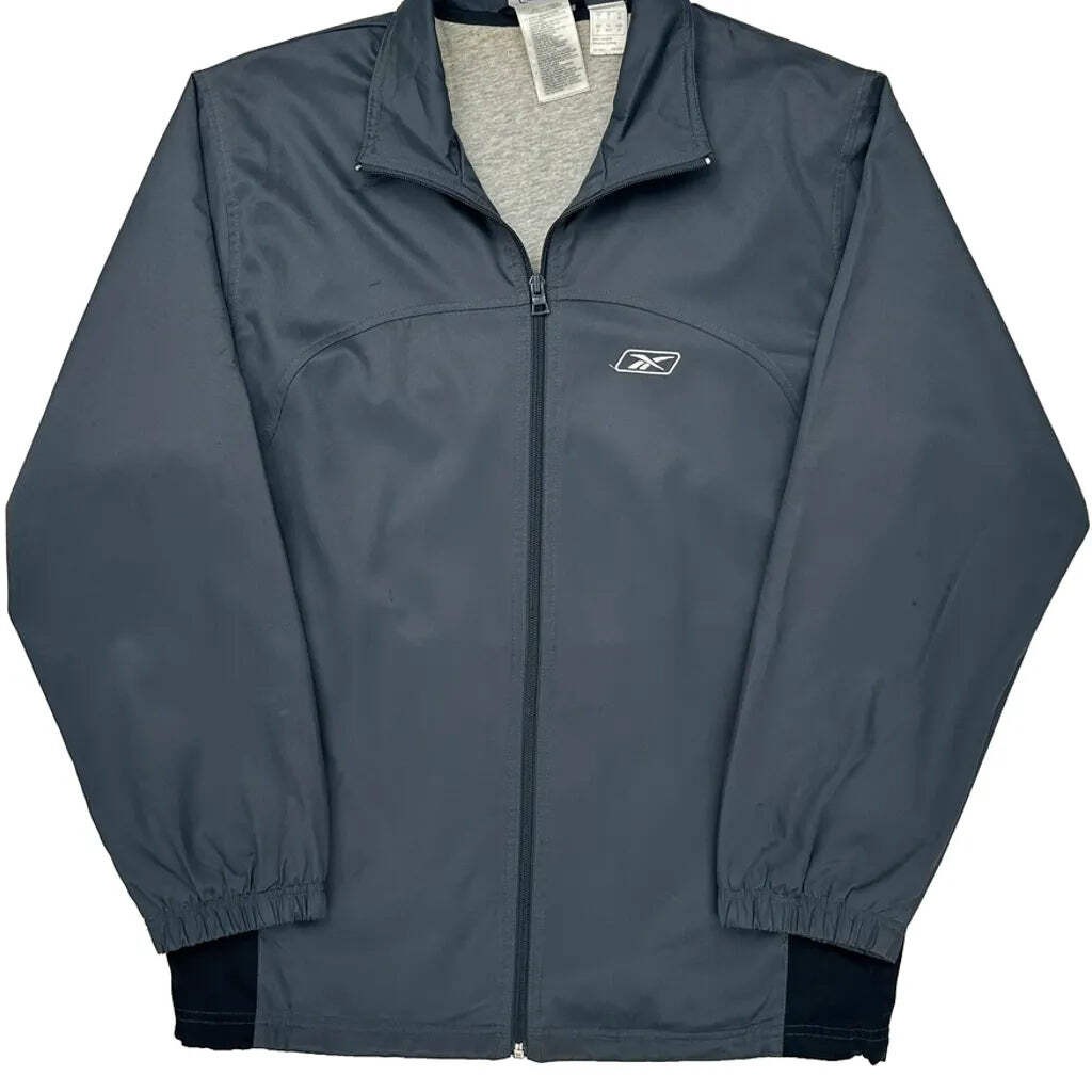 Reebok Track Jacket - Medium Gray Polyester - image 4