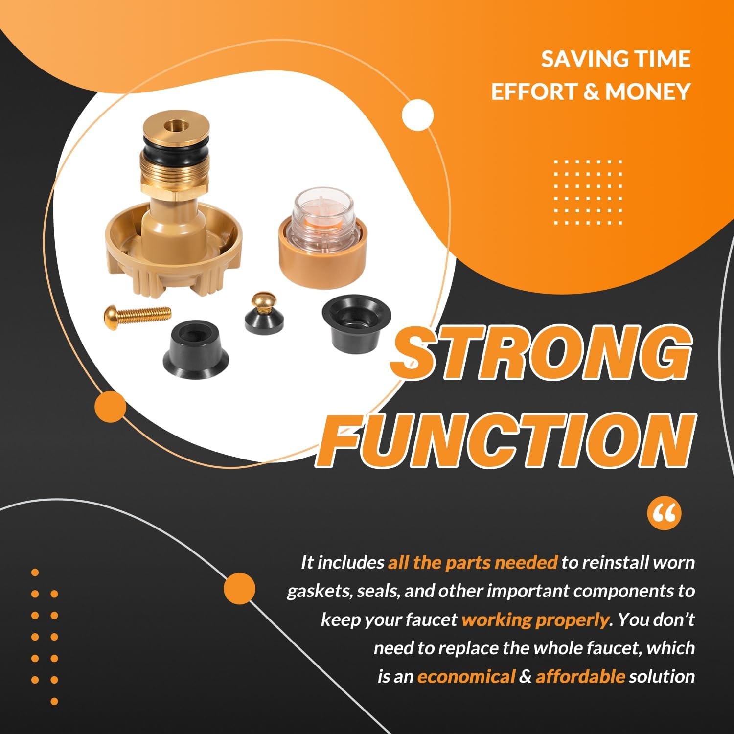 For Woodford Model 17 Faucets RK-17MH Wall Hydrant Metal Handle Repair Kit