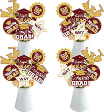 2026 Graduation Party Decorations - 24 Pcs Class of 2026 Congrats Grad Table Cen